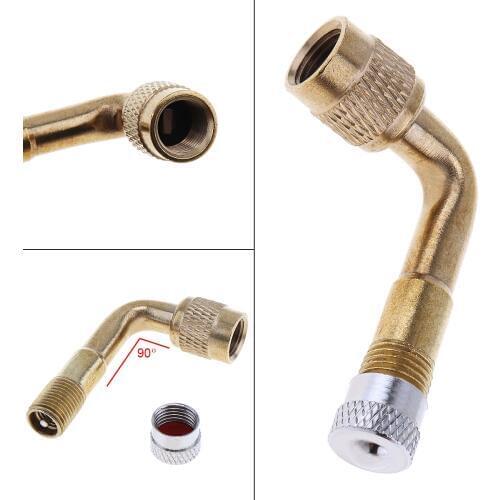 90 Degree Angle Brass Motorcycle Car Air Type Valve Tire Stem Extender Tyre Valve Extension Adaptor Car repair Tool kit