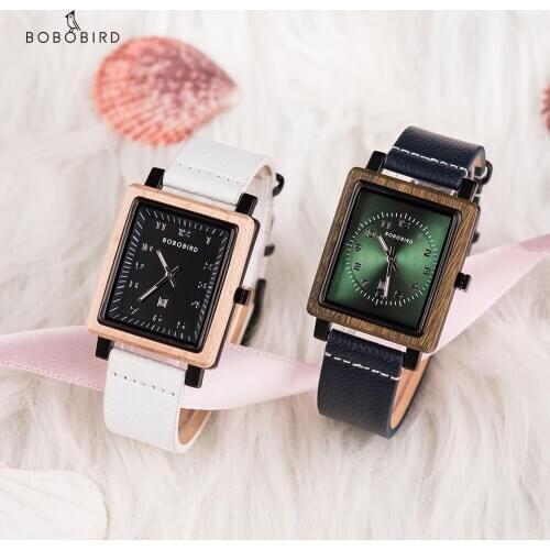 BOBO BIRD Watches for Women Wood montre femme 2020 bracelet Wooden Quartz zegarek damski Wistwatches for Ladies Chirstmas Gifts