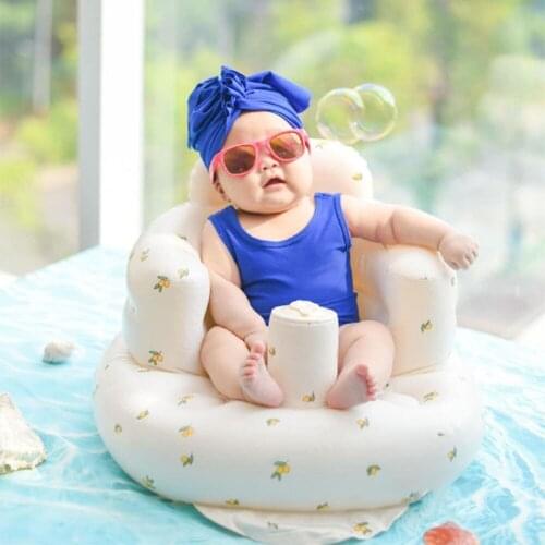 Baby inflatable mattress seat baby safety bath chair childrens home inflatable sofa learning Sun lounger bed beach chair
