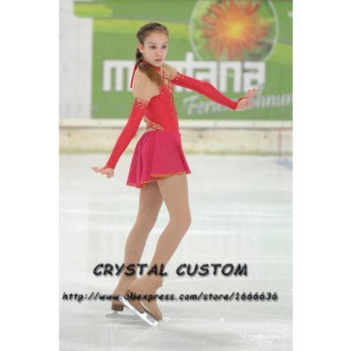 Hot Sales Ice Figure Skating Dresses Fashion New Brand Competition Girls Figure Skating Dresses Crystal DR3678