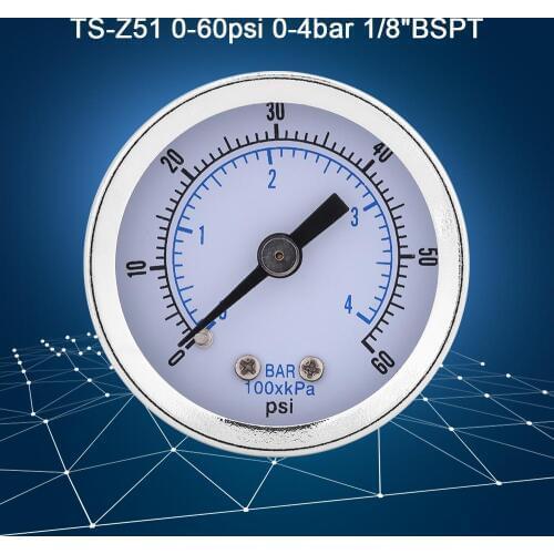 Tyre Pressure Meter digital pressure gauge 0-60psi 0-4bar 1/8