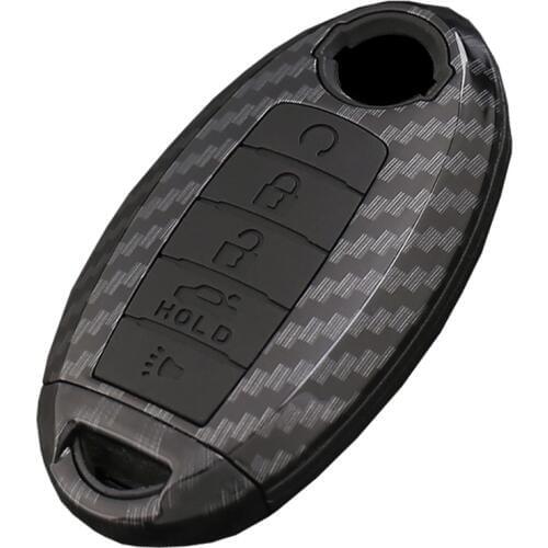 Carbon Car Remote Key Case Cover For Nissan Altima Maxima Murano Sentra Versa Titan Leaf Juke Quest Elgrand NV200 Note Tiida