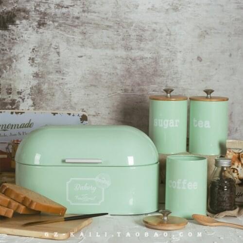 European style kitchen clamshell baking bread box desktop tin snacks finishing storage box swing prop cake tool Fondant CL60303