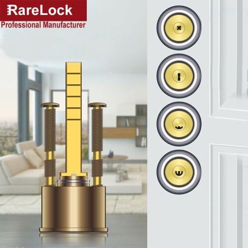 Brass Door Lock Cynlinder Gate Locks Different Keys 35-45mm Thickness Bedroom Bathroom Accessory a