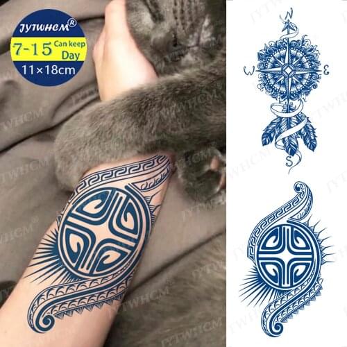 Dream Catcher Waterproof Sketch Temporary Tattoos Edges Women Body Art Tattoo Stickers Geometric Fake Tatoos For Kids Child Men