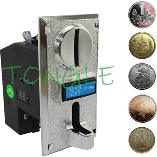 Multi Coin Acceptor Electronic Roll Down Coin Acceptor Selector Mechanism Vending Machine Arcade Game Ticket