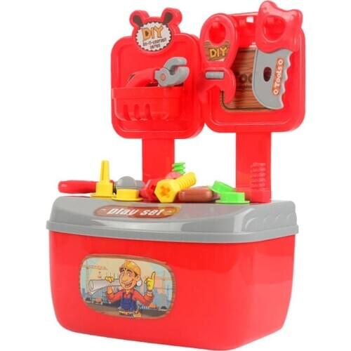 22pcs Kids Toolbox Kit Educational Toys Simulation Repair Tools Drill Plastic Game Learning Engineering Puzzle Toy Gifts For Boy