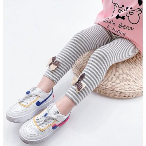 2021 New Kids Girl Leggings toddler leggings Girls pants Skirt Leggings Striped Trousers baby girl clothes