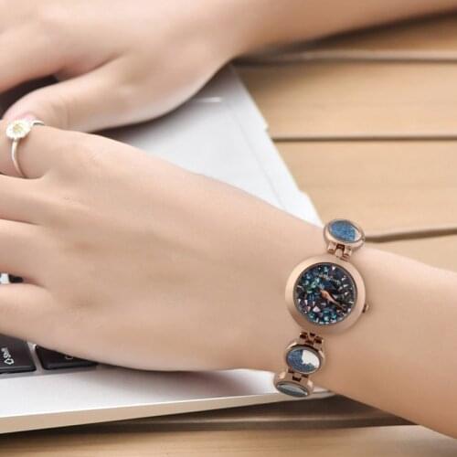 New authentic MELISSA blue rhinestone watch fashion female watch sand trend small dial retro watch bracelet watch FREE SHIPPING