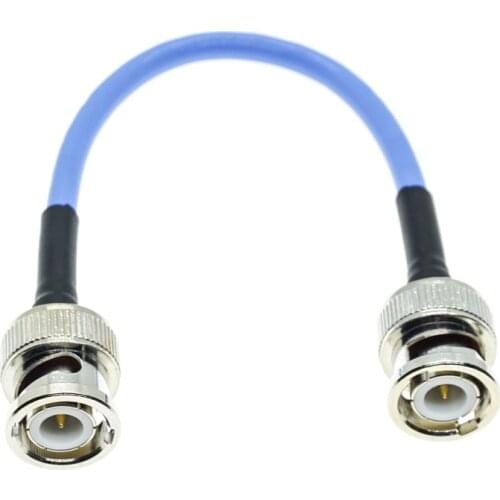 BNC male to BNC male connector lot RG402 .141" Semi flexible rigid cable blue