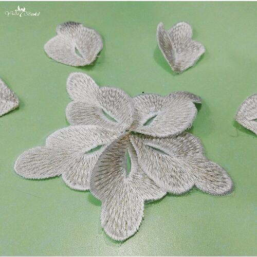 RSS18 Real Pictures Yiaibridal DIY Wedding Accessories Embroidery Appliques For Dress Flowers Petals