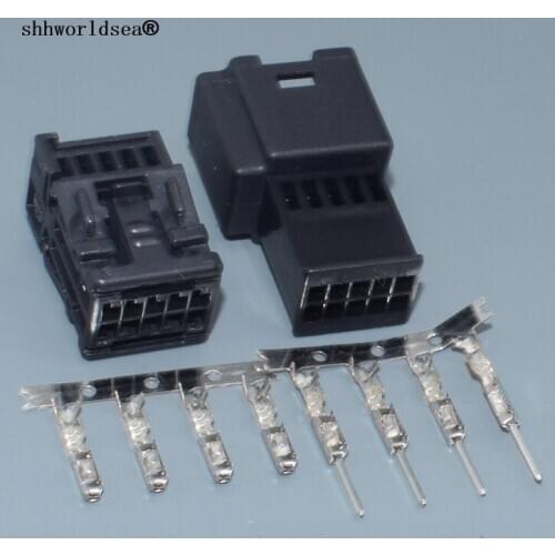 Shhworldsea 10 pin 0.6MM female and male automotive wire harness connector plug 1355789-1 1-929270-1
