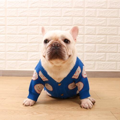 Pet Dog Sweater Autumn Winter Dog Clothes Cardigan Poodle Bichon Schnauzer Pug French Bulldog Clothing Corgi Pet Outfit Coat