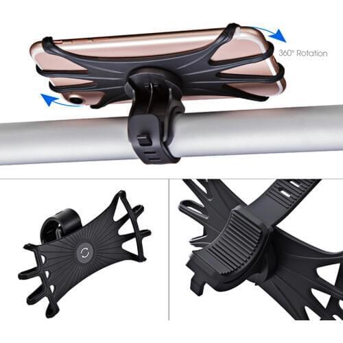 Universal Bicycle Mobile Phone Holder Silicone Motorcycle Bike Handlebar Stand Mount Bracket Mount Phone Holder For iPhone