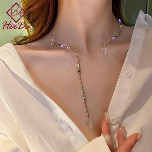 2021 Summer New Womens Creative Choker Necklace Lady Elegant Zircon Crystal Party Neck Accessories Fashion Cute Jewelry Female