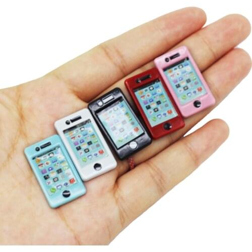 1PCS 1:12 1/12 1/8 BJD Scale Mini Phone Dollhouse Miniature Toy Kitchen Living Room Dolls Accessories