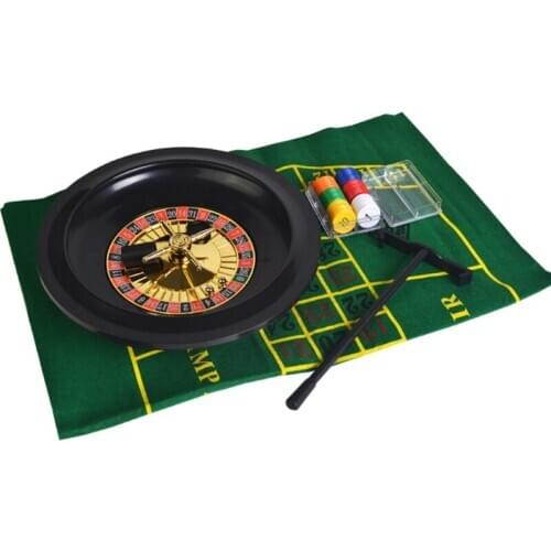 10 inch Roulette Game Set with Table Cloth Poker Chips for Bar Party Borad Game Dropshipping