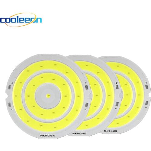 10pcs DC 3-4V 50mm Rounded COB Chip LED Light 5W 7W Cool White LED Lamp 3.7V LED Bulb for Work Reading House Lights DIY Lighting