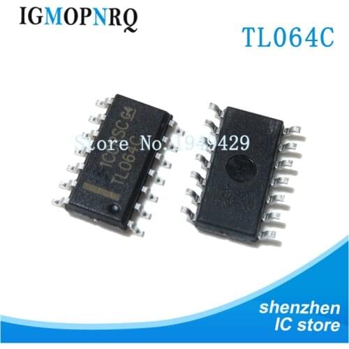 10PCS TL064CDR SOP14 TL064C TL064 Operational amplifier op amp Quad Low-Noise JFET-Input New