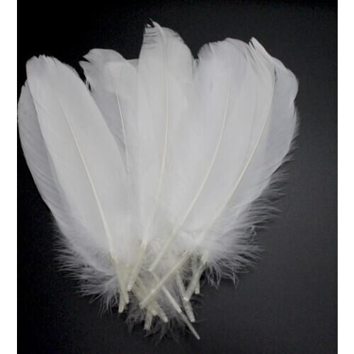15-20cm Natural White Feather Decoration Wedding DIY Material Accessories 12pcs/lot H0401
