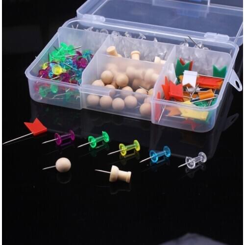 190pcs 5types mixed pack push pin Standard map pins alfinete chinchetas pushpins Stationery DIY nail