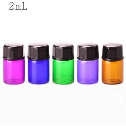 2ml Small Essential Oil Bottle With Plastic Lid,2ml Glass Bottle, Mini Glass Vials,Mini Glass Container F20172410