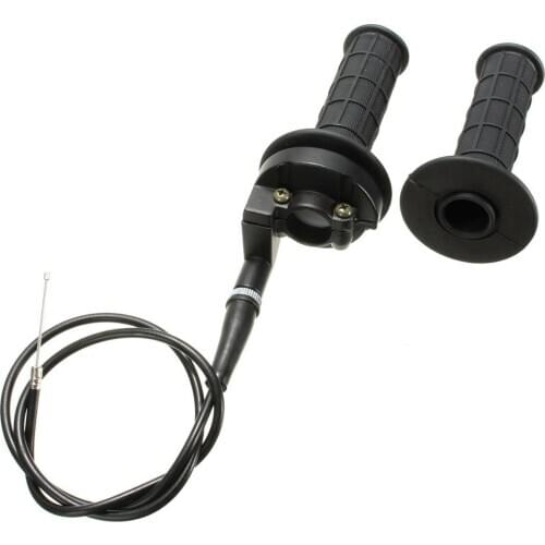 2pcs 22mm Throttle Grip Twist Throttle Hand Grip with Twist Cable Handle Throttle Clamp fit for Motorized Bicycle Push Bike