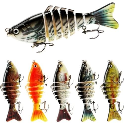 5Pcs Sinking Wobblers Fishing Lures 10cm 16g 7 Multi Jointed Swimbait Lures for Fishing Artificial Bait Pike Crankbait