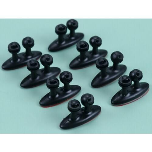 8PCS Car Interior Accessories Mini Adhesive Car Interior Charger Line Clasp Clamp Headphone USB Fixed Wire Clip