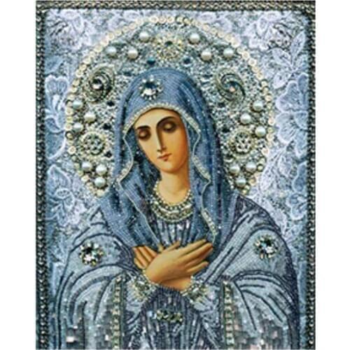 5d Diamond Embroidery Painting Virgin Mary Mosaic Rhinestones Stickers Wall Decor Puzzle Picture Toy Diamond Dotz Large Size