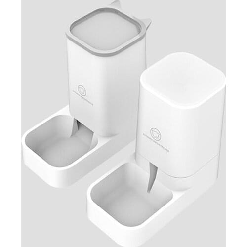 Pet Dog Cat Automatic Feeder Detachable Dog Cat Water Dispenser Food Feeding Device for Cats Dogs Pet Supply Large Capacity