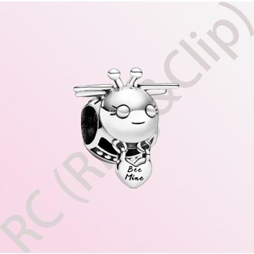 2020 New Arrival s925 Sterling Silver Beads Bee Mine Charms fit Original Pandora Bracelets Women DIY Mothers Day Jewelry