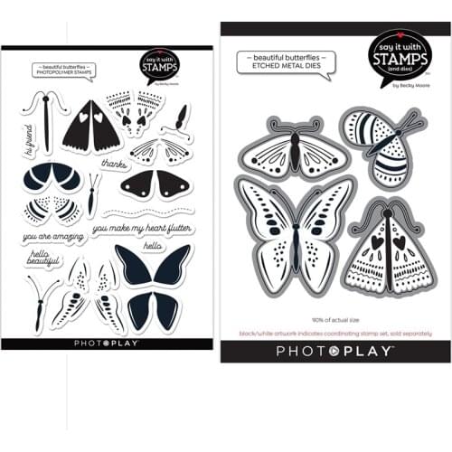 CH 2021 New Arrival Butterfly wings Stencils die and stamps for DIY Scrapbooking/photo Album stamp Decorative Embossing Die