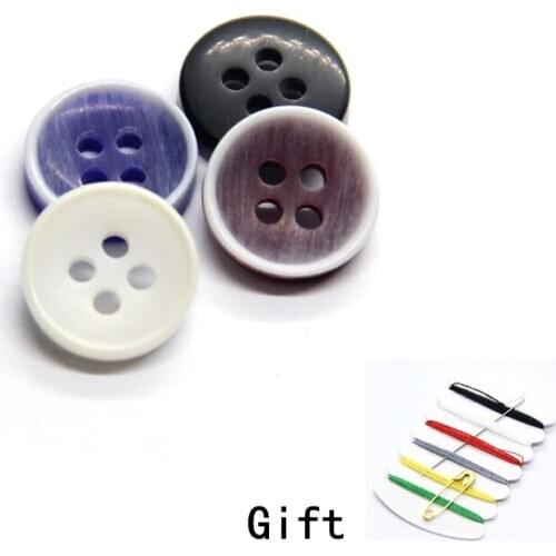 4 Holes 9/10/11mm Colorful Fashion Shirt Buttons For Clothing Chiffon Blouse Decorations Handmade DIY Accessories Wholesale