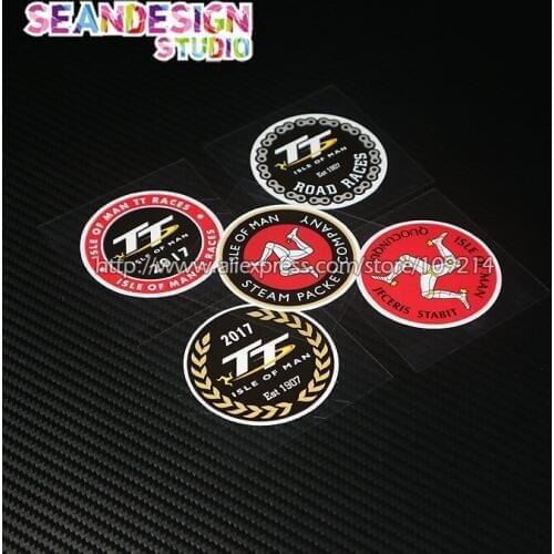 Hot sale Isle of Man TT helmet motorcycle moto bike Sticker Decals Waterproof 19