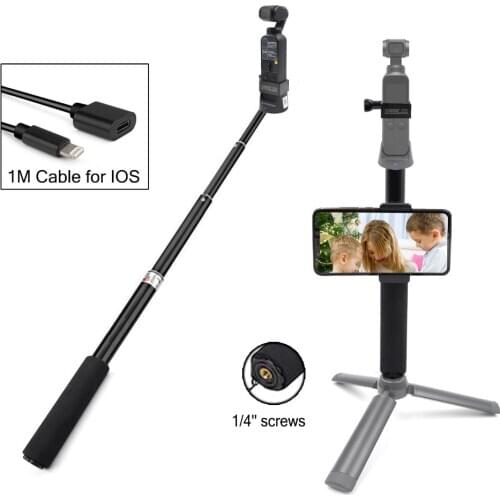 Dji osmo pocket accessories gimbal camera tripod for smartphone/phone selfie tripod for mobile phone/camera monopod