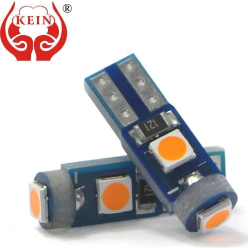 KEIN 10PCS W3W T5 LED Car Light Instrument Dash Lights Dash Side Interior Dashboard Lamp 3030 3smd White Green blue Signal Bulbs