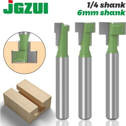1pc 1/4 Inch 6mm shank T Slot Router Bit Hex Bolt Key Hole Keyhole Woodworking Milling Cutter End Mill
