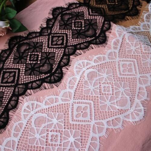 LASUI wide15 cm*3m=1 lot high quality French Style Eyelash Lace Trim DIY home curtain skirt wedding dress accessories 0291