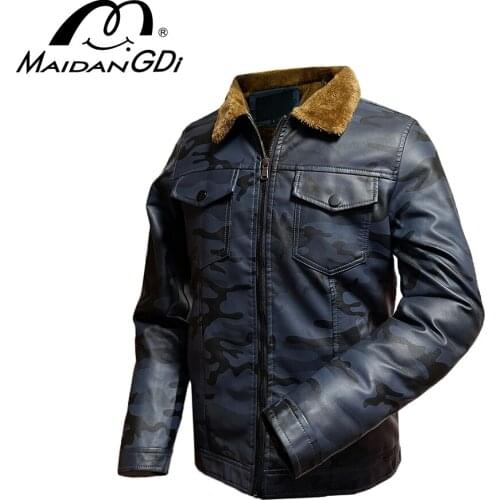 Men's Faux Leather Jackets MaiDangDi China