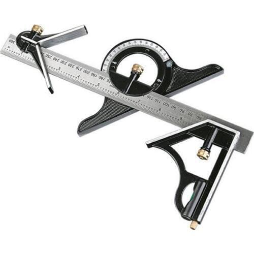Combination Square Angle Ruler Stainless Steel protractor Multi-function Measuring Tool 300mm Professional Carpenter Tools