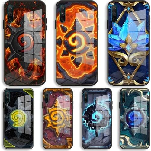 Nayida Hearthstone classic Soft Silicone Case For Huawei Honor 30 20 10 Lite Pro 10i 20i 9a 8a 8x Glass Cover