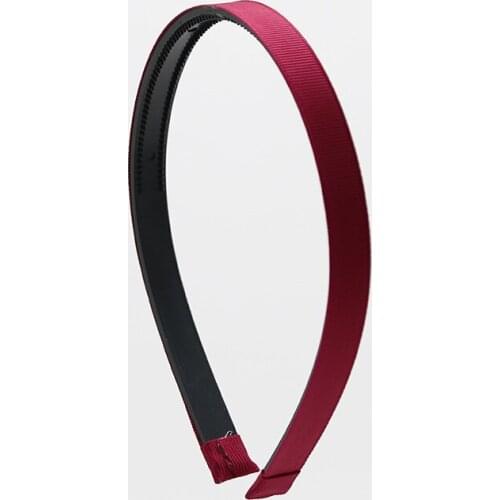 NEW ABS Plastic teeth grossgrain hairband fashion OEM colorful ribbon plain soft plastichairband design hair accessories