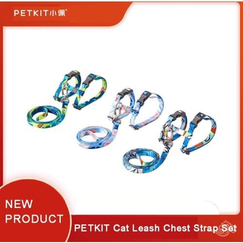 PETKIT Cat Dog Leash Chest Strap Set Shaped High-quality Nylon Meterial Adjustable Cat Harness Cats Lead Walking Straps for Cat