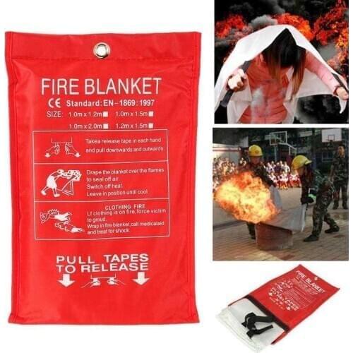 Fire blanket emergency survival fire shelter security survival tent fire blanket 1mx1m shelter guard extinguishers