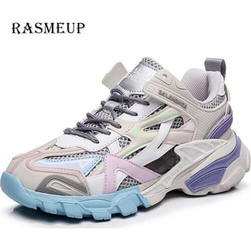 RASMEUP Chunky Sneakers women 2021 Spring Sunmmer Women Shoes Fashion Womens Sport Shoes Breathable Brand Womens Trainers