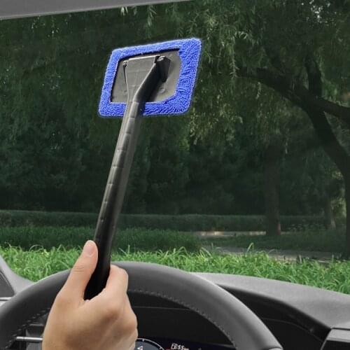 Car Window Cleaner Brush Kit Windshield Wiper Microfiber Wiper Cleaner Cleaning Brush Auto Cleaning Wash Tool With Long Handle