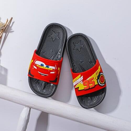 Cartoon 95 cars Slippers For Boys Girls Summer Kids Beach Shoes Slides Baby Toddler Soft Indoor Children Sandals Slippers