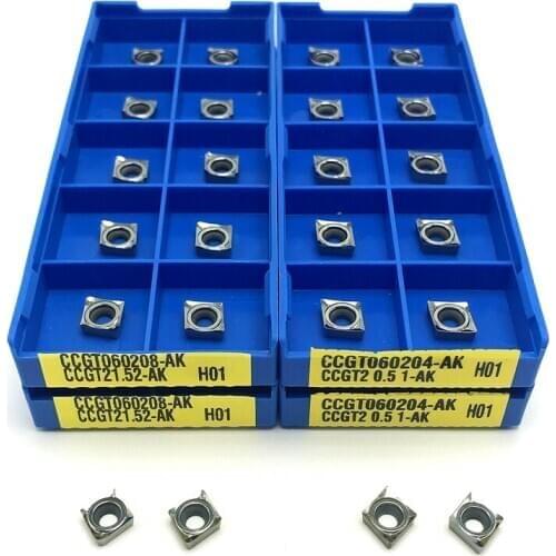 CCGT060202 AK CCGT21.51 H01 Aluminum Insert Internal Turning Tools CNC turning insert CCGT 060202 Cutting tool Factory sales