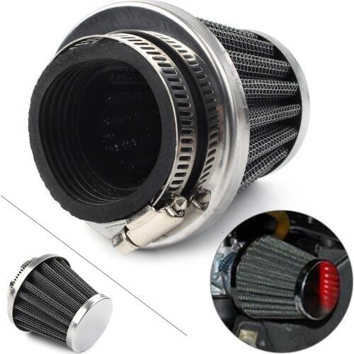 Universal 42mm Motorcycle Air Filter Cleaner for Dirt Pit Quad ATV Bike Buggy Go Kart Chrome